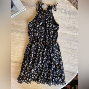 Abercrombie & Fitch Women’s Halter Black Floral Dress